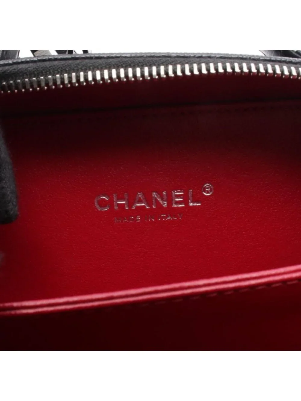 Chanel Shoulder Bag CC Figley Small Vanity 2-Way Black Leather CC Filigree